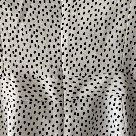 Banana Republic White & Black Polka Dot Midi Dress – Size 6 - Picture 3 of 7